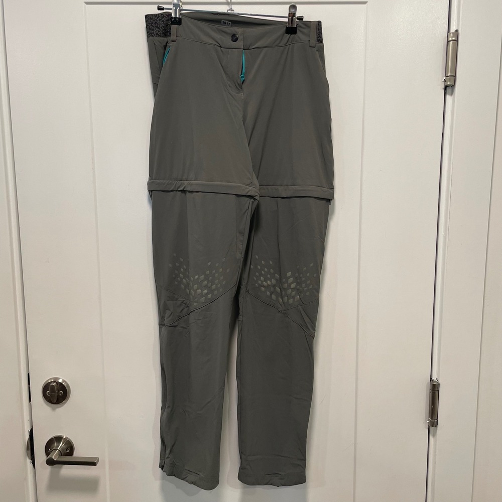 Decathlon Forclaz Khaki Grey Convertible Hiking Pants Womens W27 L30 130363
